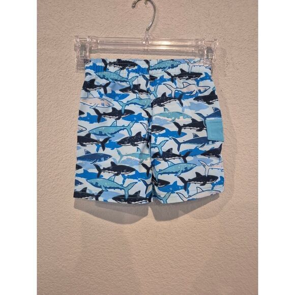 Pipeline Boy's Size 2T Shark Pattern Swim Trunks Blue NWT - Picture 2 of 9